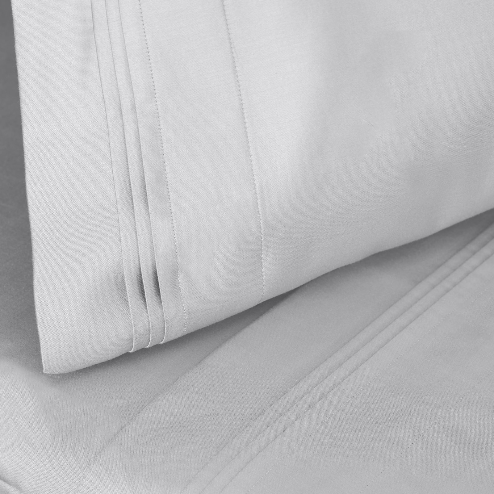 Arling Cotton Pillowcase, Standard Pillowcase, Platinum