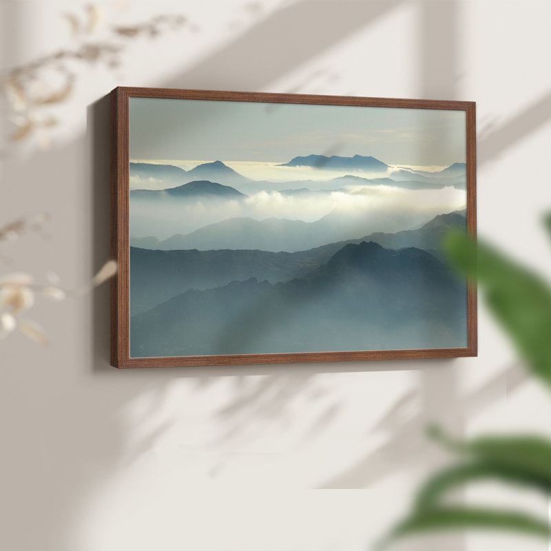 Above the Clouds -Framed Print - Restickable, 8" H x 10" W, Walnut