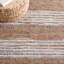 Tapis en cuir tissé à la main / rayé en jute brun clair / ivoire Geremiah-1191720279