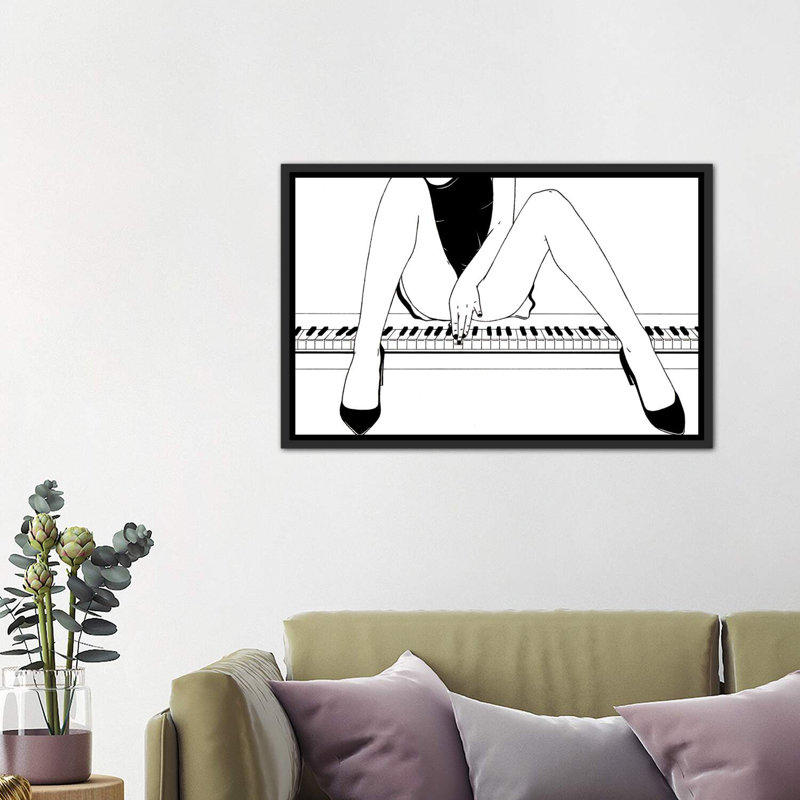 «Delicate» - reproduction d'art, H 26 po x l 40 po x 1,5 po, Cadre noir vieilli