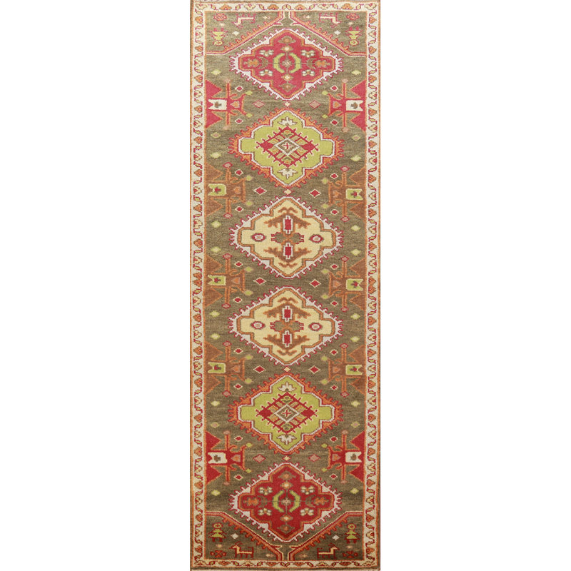 Tapis vert vert Kazak