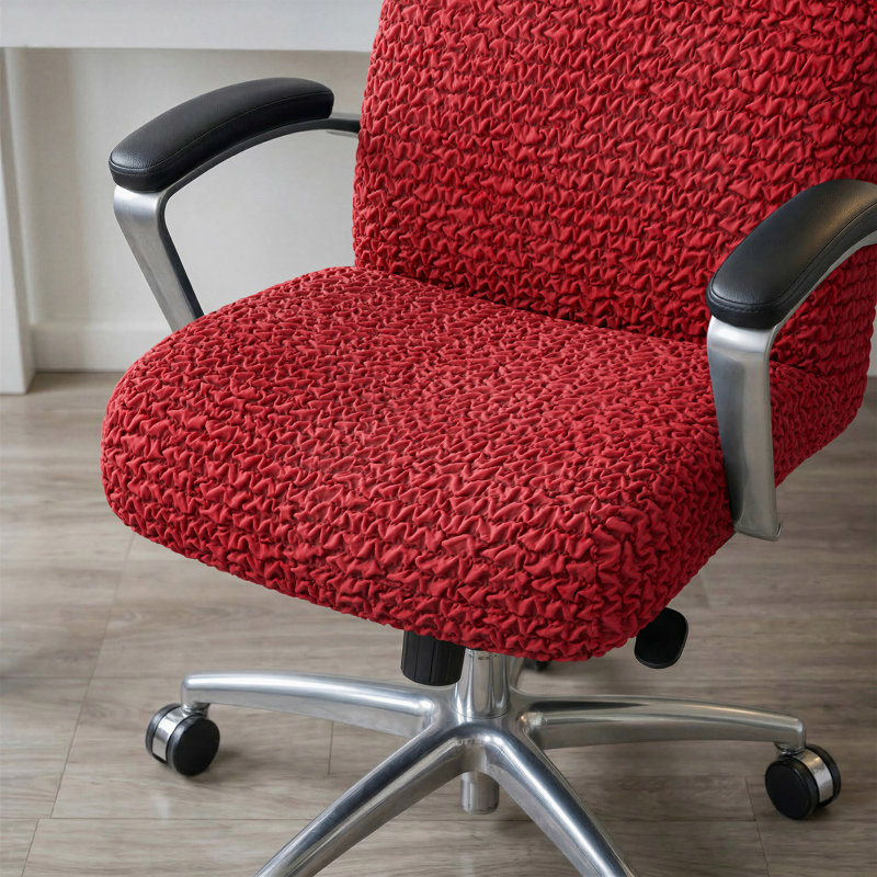 Housse extensible pour chaise de bureau - Facile à nettoyer et durable - Collection Comfort, Cerisier