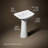 Cimarron 26.81" Vitreous China U-Shape Pedestal Bathroom Sink with Overflow-19195629-10940870