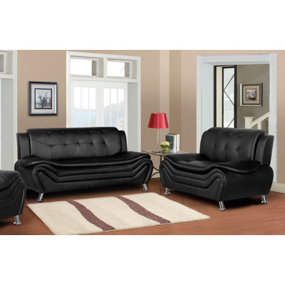 Lizbeth 2 - Piece Faux Leather Living Room Set