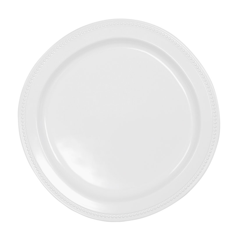 Assiette plate en mélamine 11,5 po Venetian, Blanc