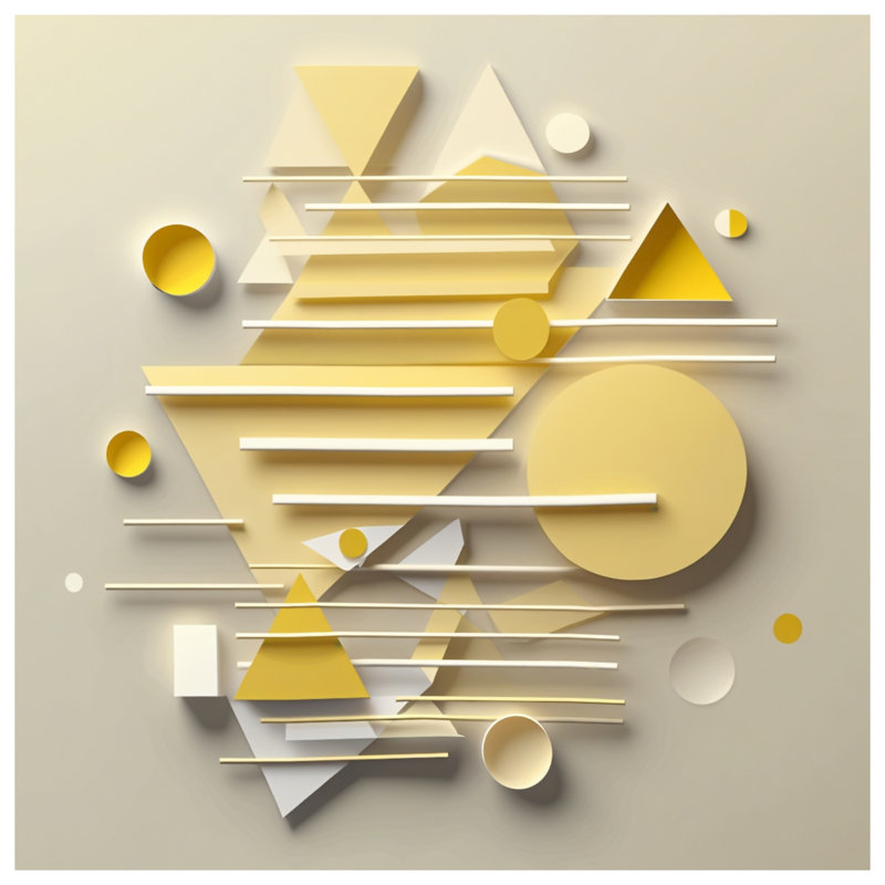 Yellow Geometric Shapes Comforter, Twin