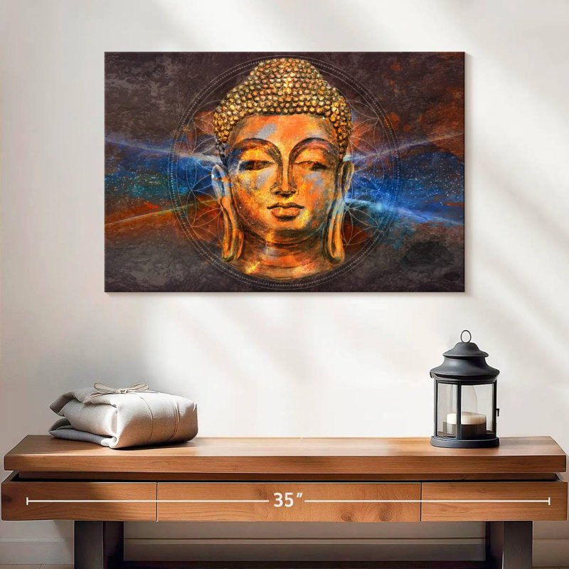 Leisha, tête de Bouddha, H 16 po x l 24 po