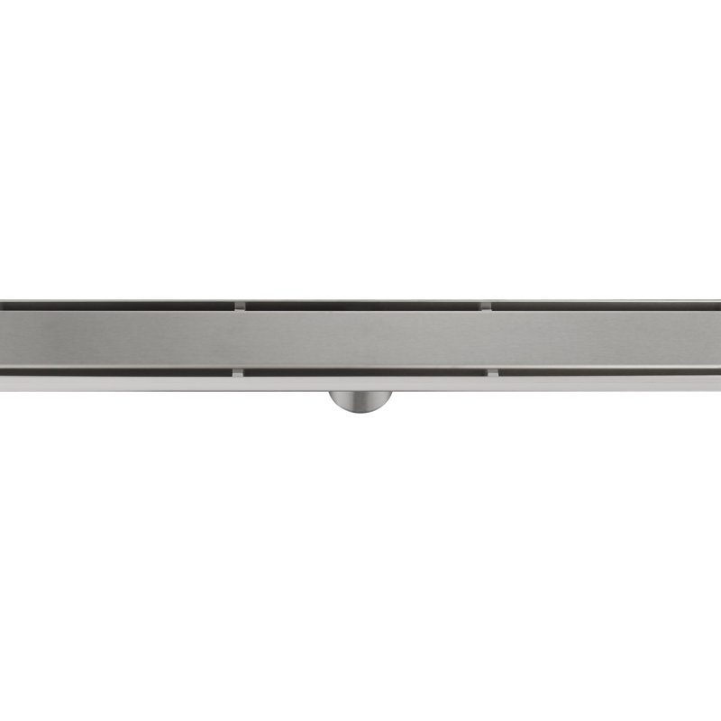 Drain de douche linéaire en acier inoxydable 32 po FINE FIXTURES avec piège à cheveux et insert de carrelage et grille 2 en 1