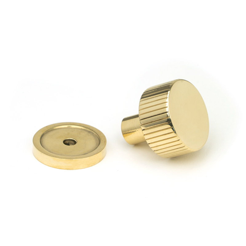 Matt Black Judd Cabinet Knob - 32Mm (Plain), 2.5 cm, Polished Brass