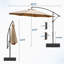 Parasol suspendu en porte-à-faux de 120 po avec base et parasol suspendu-1922198340