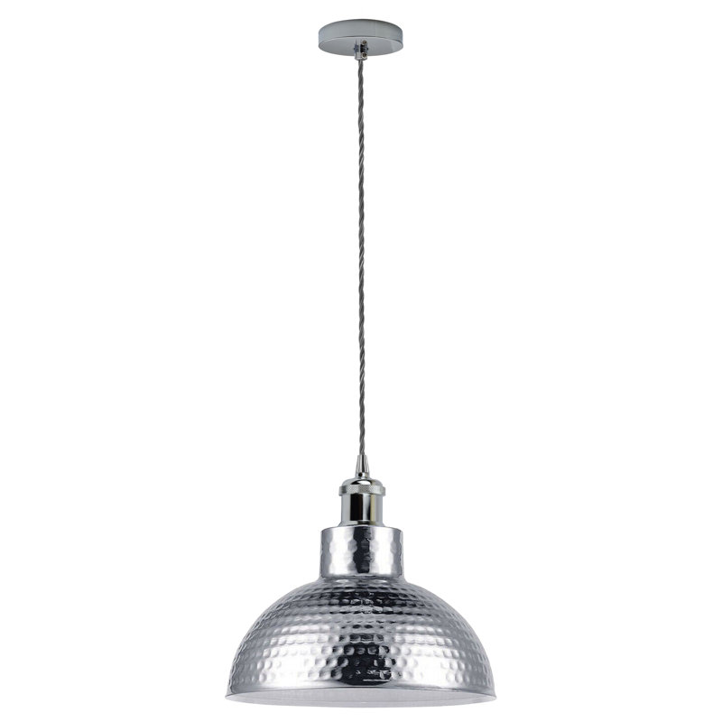 Denoila 1 - Light LED Dome Pendant, No, Chrome