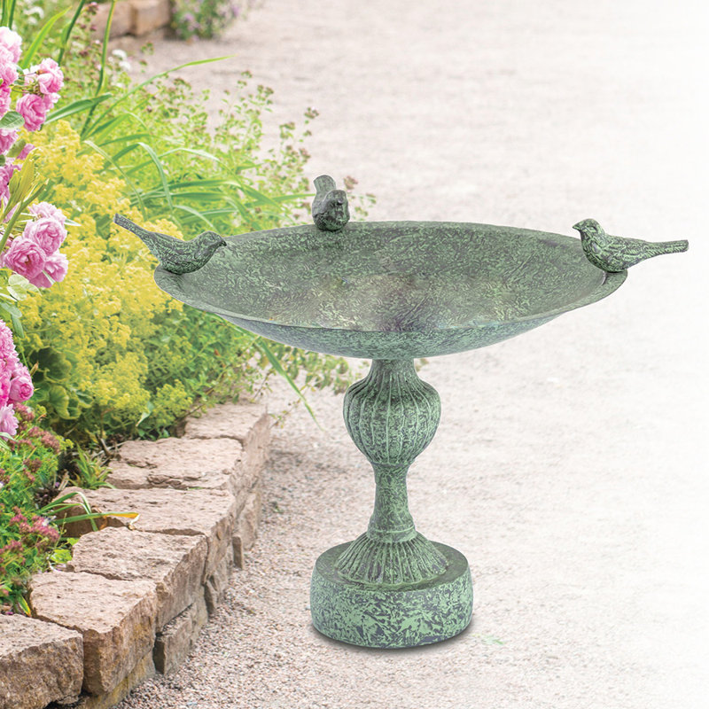 Three Little Birds Tabletop Birdbath