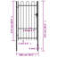 Barrière en métal noir-72101632-72101638