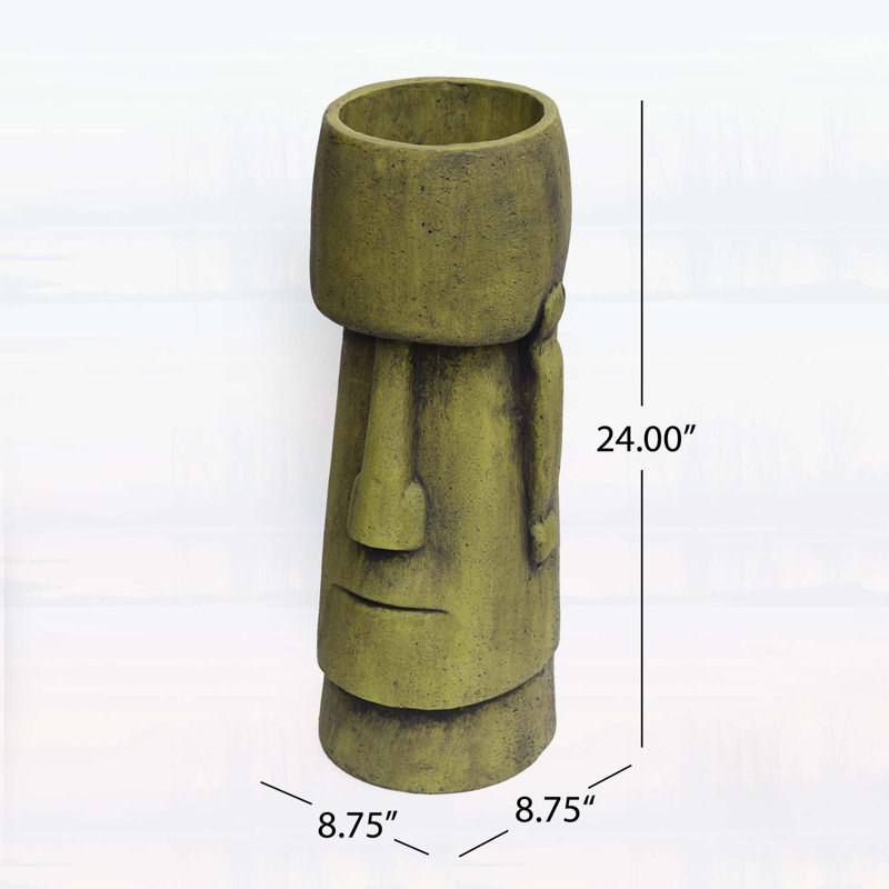 Urne en pierre coulée durable et résistante aux intempéries, parfaite pour la verdure intérieure et extérieure