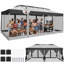 Auvent 10 x 20 avec parois moustiquaires-126624687