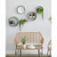 Pot de fleurs mural rond en métal, 5 pièces