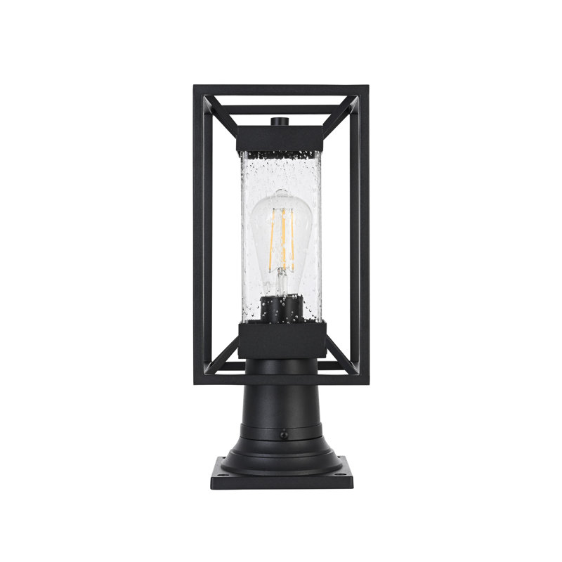 Lampadaire d'extérieur noir Moneta 7 pouces