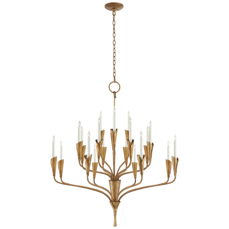 Chapman & Myers Aiden Large Chandelier, Gilded Iron