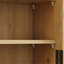 Armoire murale de 24,8 po avec porte en verre vintage avec rangement à trois niveaux et porte-serviettes, convient à la salle à manger, à la cuisine, à la salle de bain, à la teinte de bois naturel, au verre massif, au processus d'assemblage facile à double profondeur,
