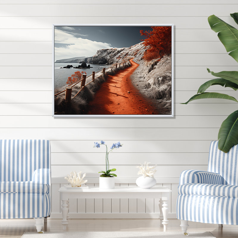 Coastal Path II, reproduction d'art sur toile, H 24 po x l 32 po x P 1 po, Toile tendue