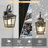 1-Light Dimmable Rectangle Metal Cage Glass Outdoor Wall Lantern