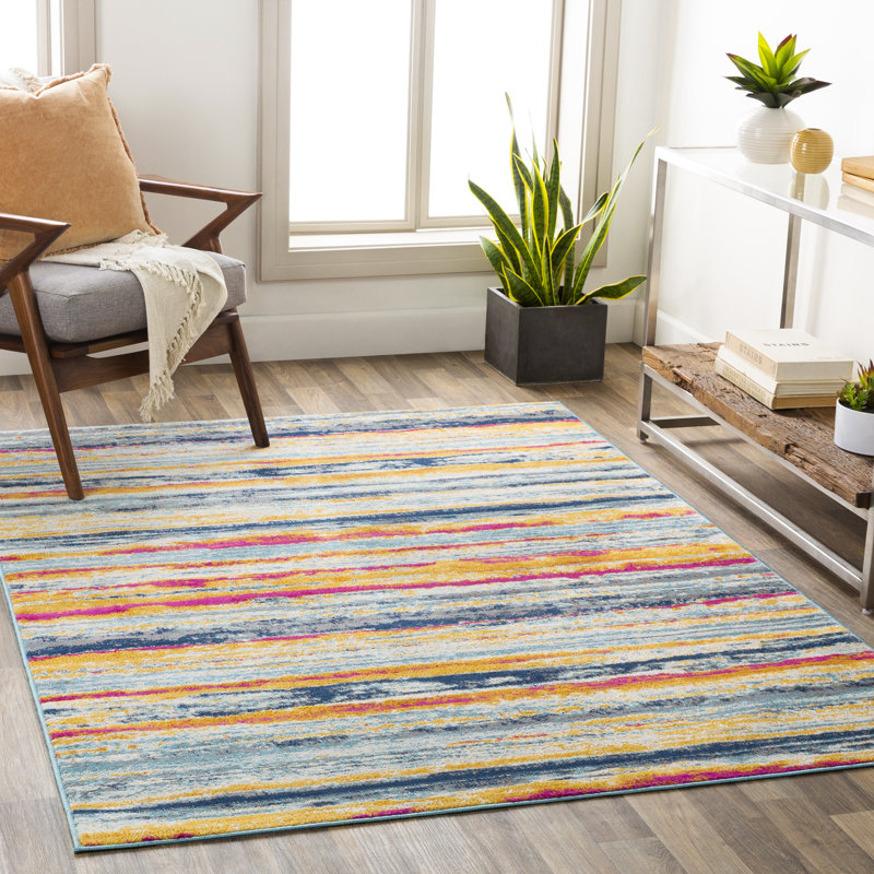 Fleeman Striped Indoor Rug, Rectangle 9' x 12'3"