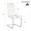 Chaise de salle à manger en polyuréthane avec pieds argentés (ensemble de 4)-1649921832-1649921834-1649921839