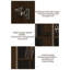 Armoire de rangement en acajou de style américain avec portes en verre et bibliothèque sur pied