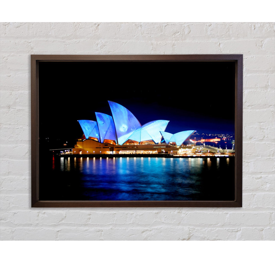 Sydney Opera House Night Glow - Einzelner Bilderrahmen Kunstdrucke auf Leinwand