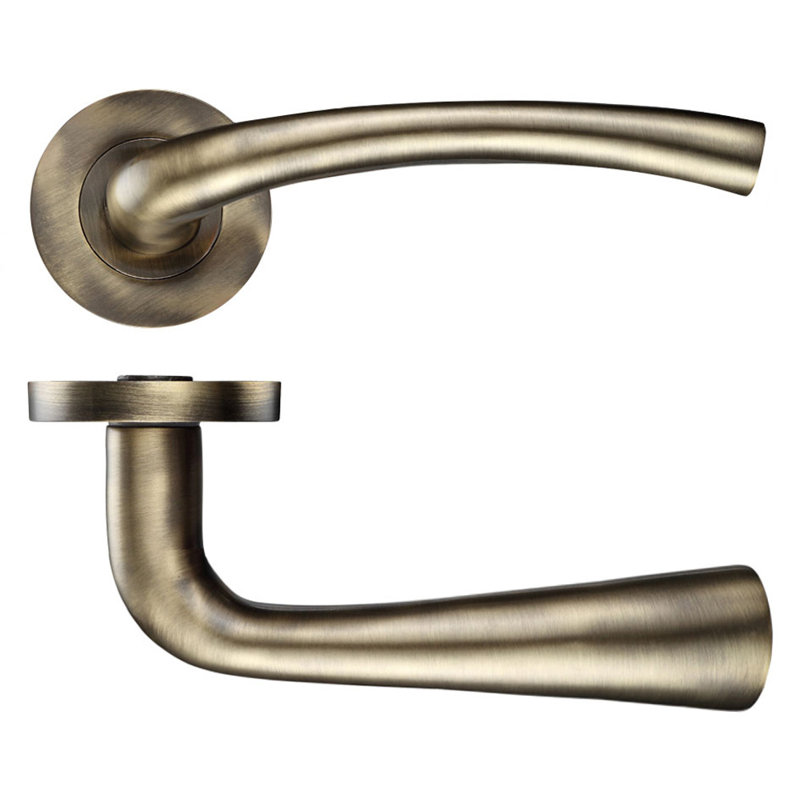 Assisi Latch Door Handle, Florentine Bronze