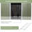9' X 6' Outdoor Shed With Sloped Roof, , For Garage Supplies Storage In - 2 Sliding Doors, 4 Vents, Backyard, Garage, Lawn