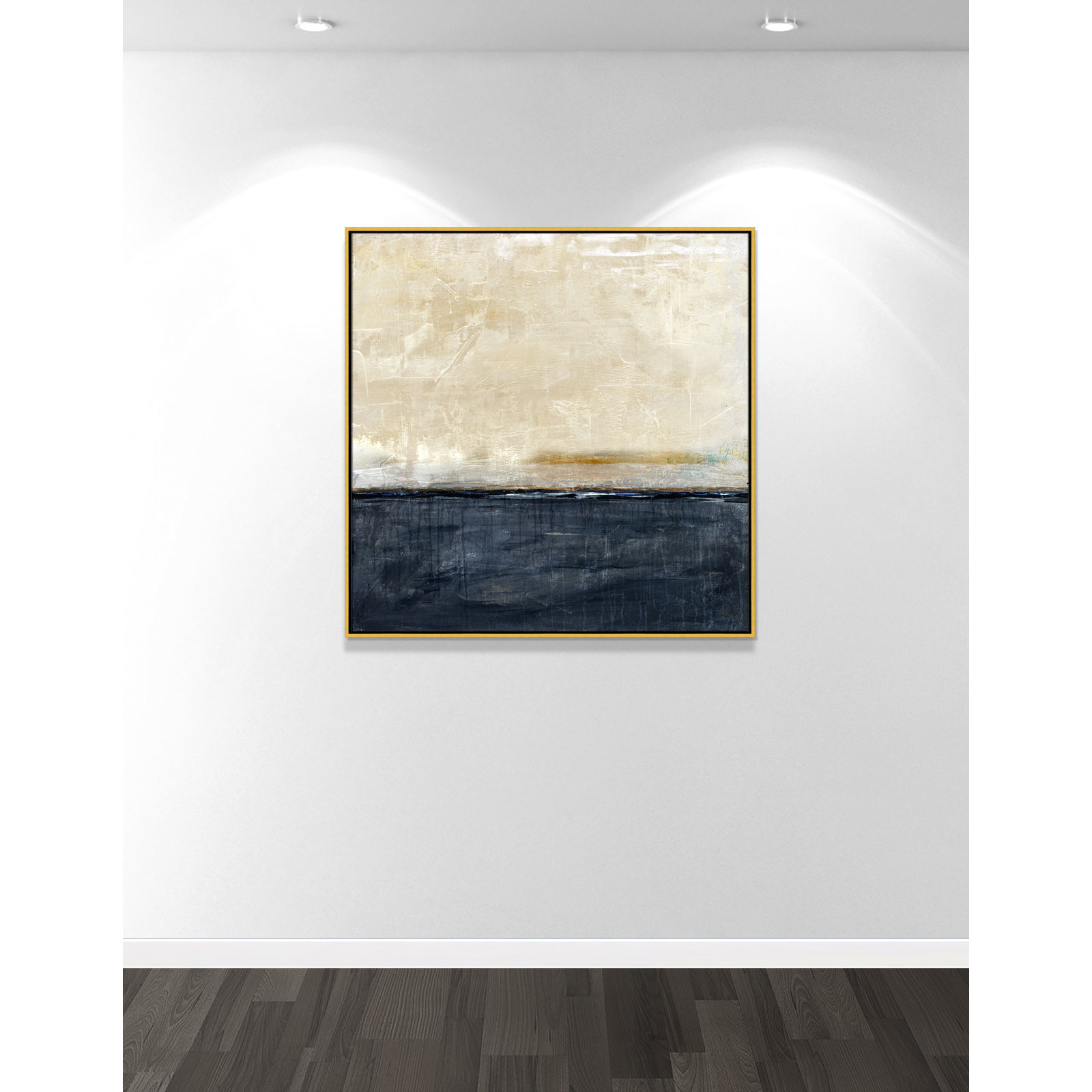 Better Days Navy Print by Denise Brown, 41.5" H x 41.5" W, Gold