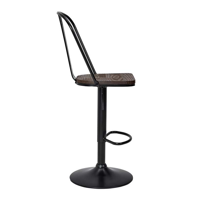 Anirvin Adjustable Height Counter Stool with Metal Frame
