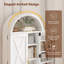 Garde-manger 65 po avec porte de garde-manger classifiée, armoire de rangement arquée avec rangement-1663895523