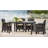 Portici Rectangular Dining Table, Rattan Effect Multipurpose Garden Table, 150X90H72 Cm-762958723