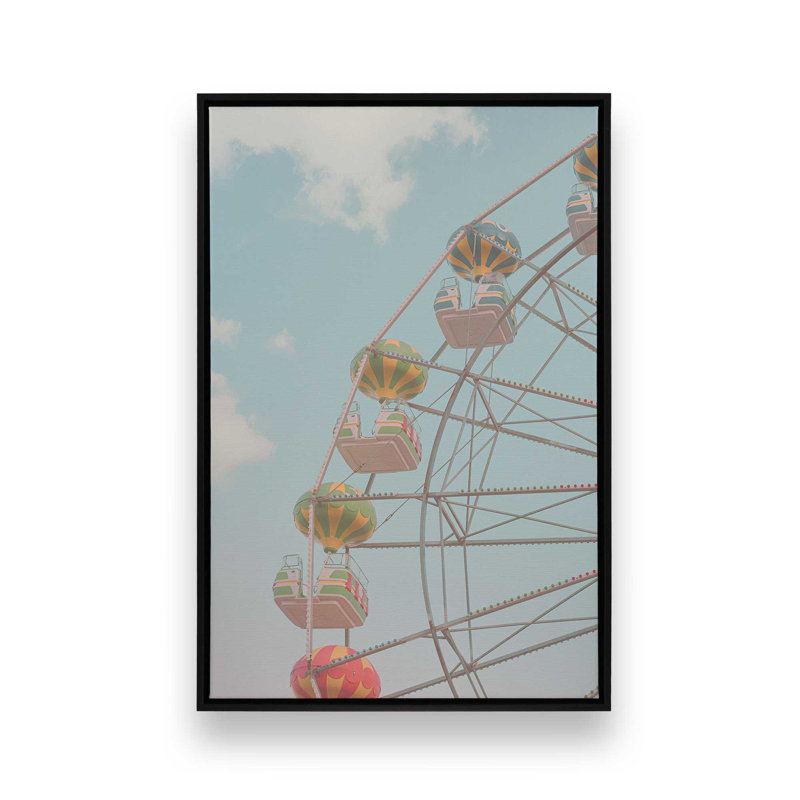 Carousel Dreams In The Sky sur toile, 12.75" H x 18.75" W, Satin Black Floater Framed