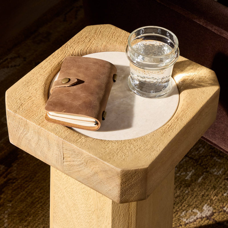 Rumi End Table-Light Natural Mango