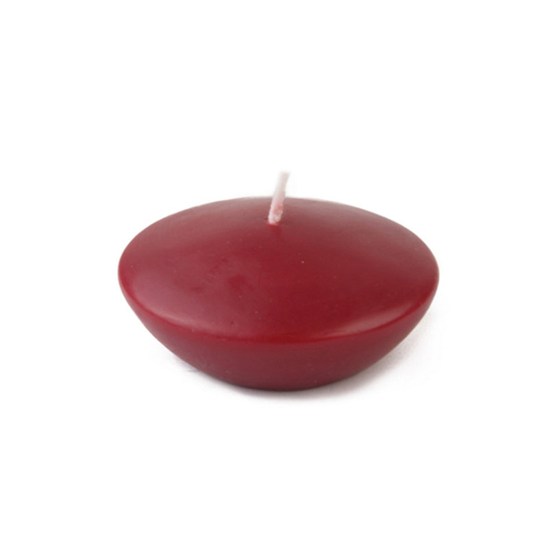 Bougie flottante sans parfum Ruby, 12, Bourgogne