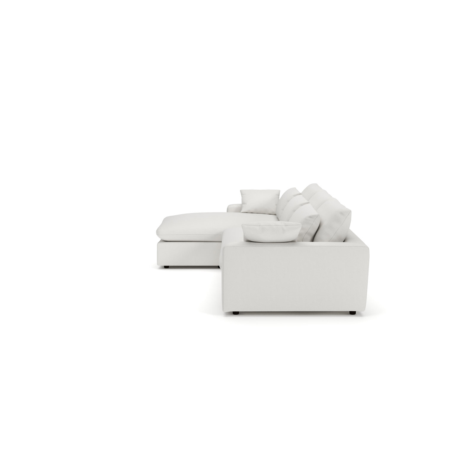 Remy Chaise Sectional, Left Hand Facing, Macarena Beige Basketweave