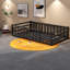 Lits simples Safe, structure en métal robuste, chambre d'enfant moderne et compacte