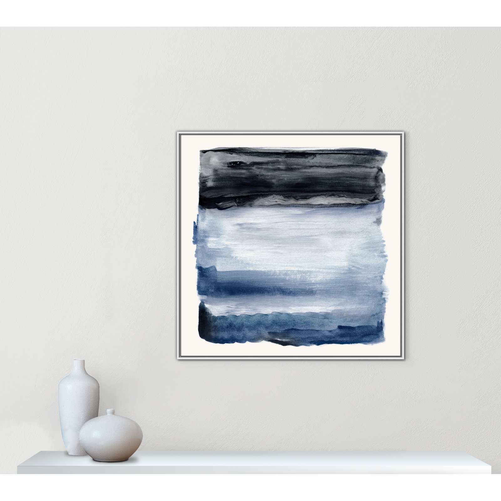 Navy Sky I Print by Nan, White, 41.5" H x 41.5" W