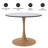 Hallett 27" Round Dining Table With MDF Top And Steel Pedestal Base For Modern Kitchen And Dining Room-1099531411-1101635816