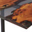 Walnut Rectangular Wood Top Dining Table with Steel Base