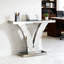 Table de vestibule en forme de V, table d'appoint en miroir, console