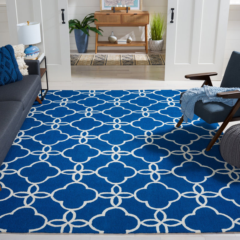 Walser Hand Hooked Performance Geometric Rug, Rectangle 8' x 10'