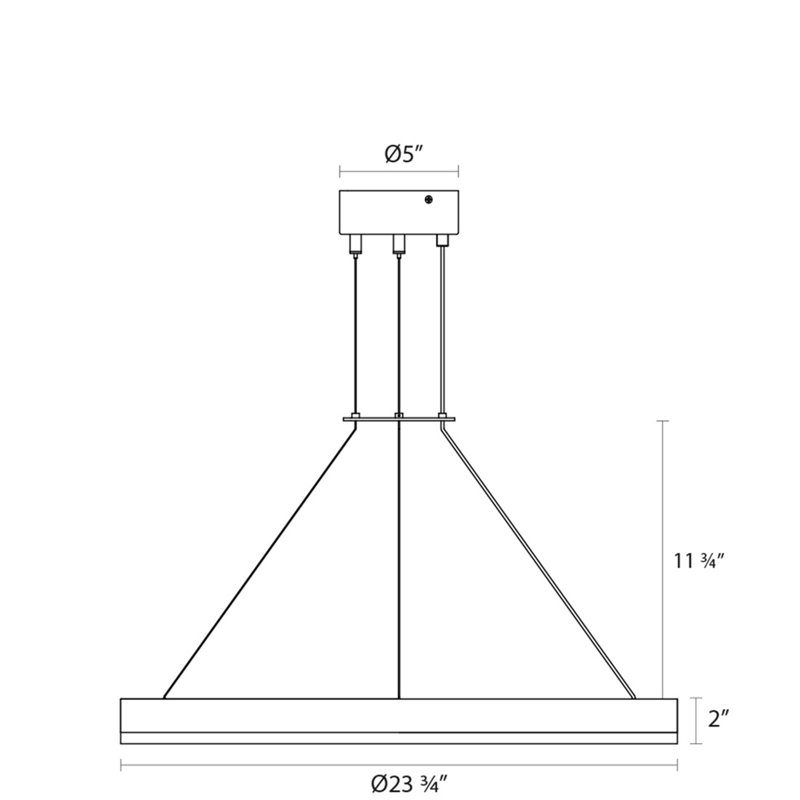 Corona 1-Light LED Unique / Statement Chandelier, Satin Black, 2" H x 32" W x 32" D, 3500K