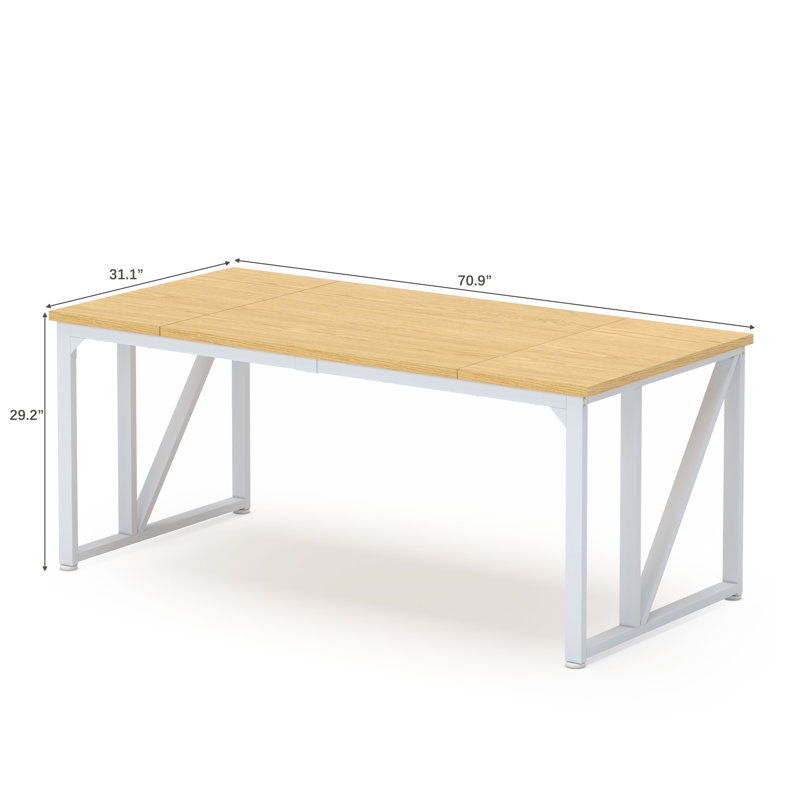 Computer Desk, Yellow/White
