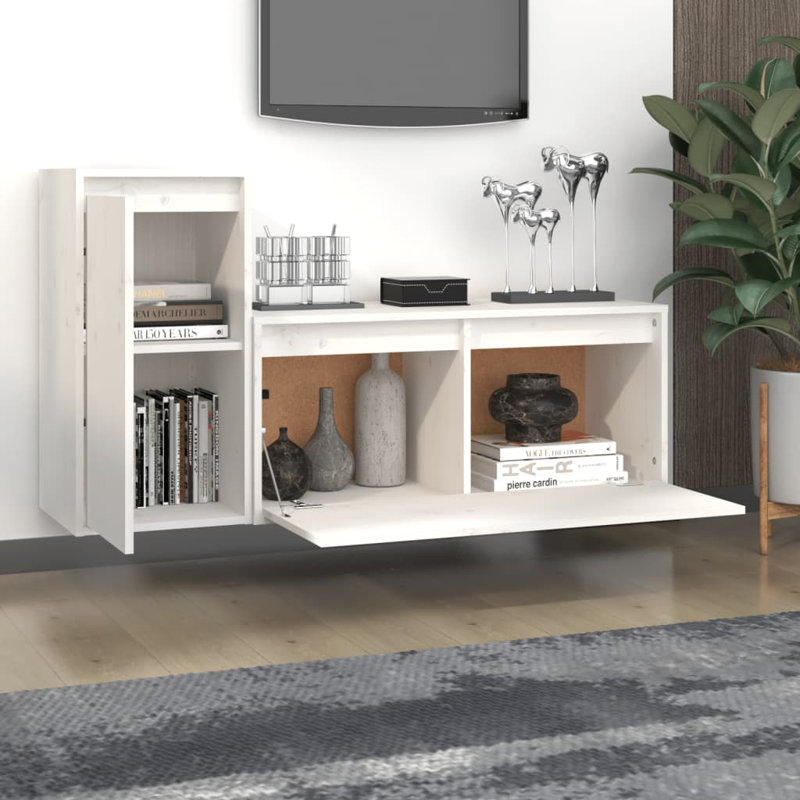 Glicerio Unfinished Entertainment Centre, White