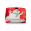Ensemble de 4 assiettes de Noël en forme de bonhomme de neige Christmas