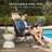 Danny-James Oversized Padded Zero Gravity Chair, Folding Outdoor Patio Recliner w/ Side Tray-116541312